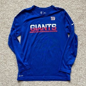 NY Giants long sleeve shirt size kids Large